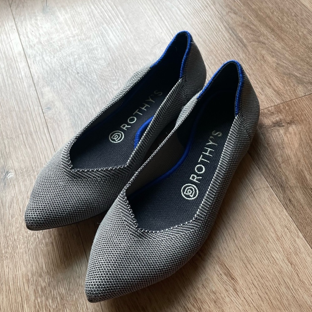 Rothy's Gray Pointed Flats